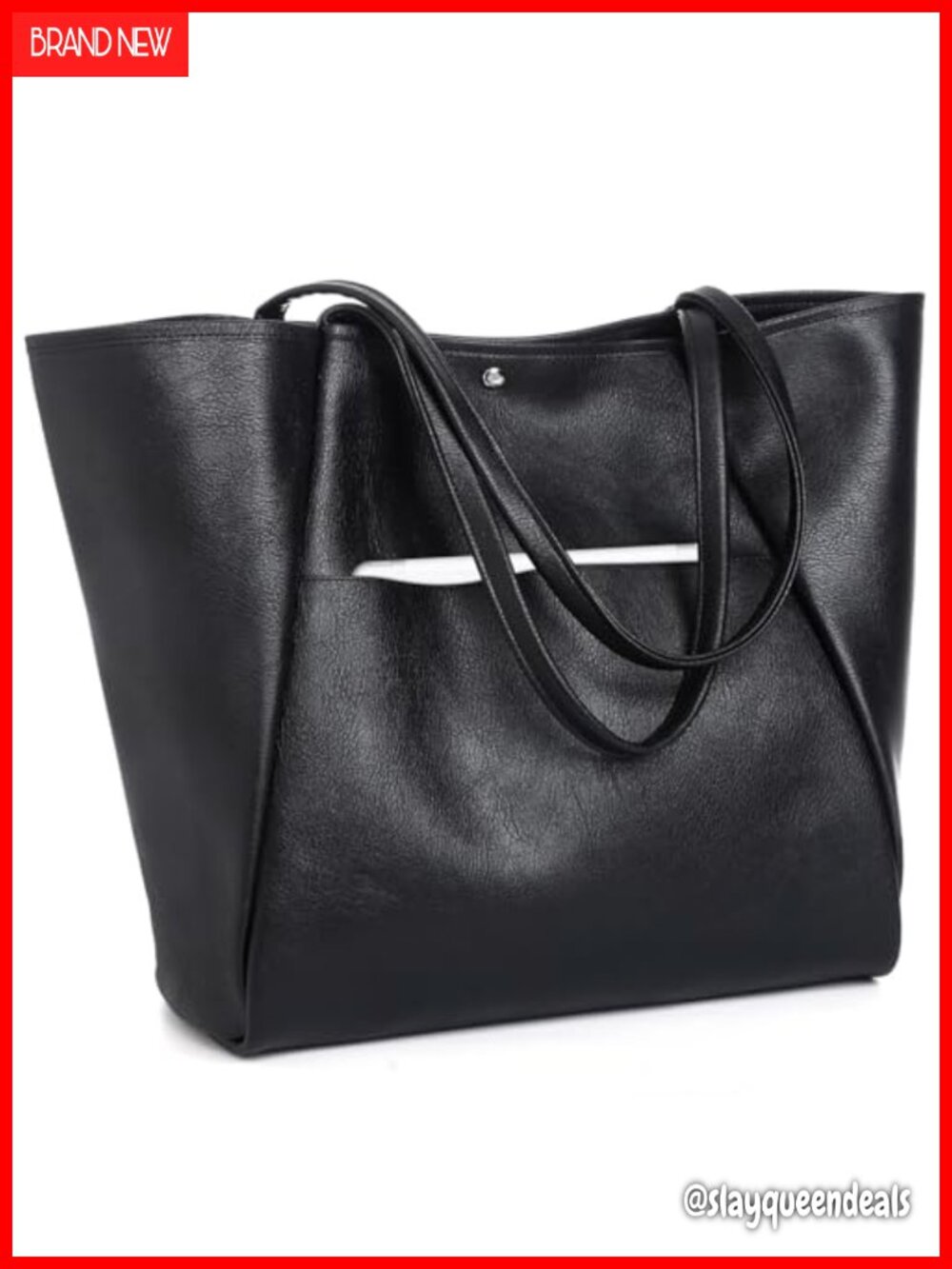 Large Vegan Leather Tote Bag Oversized Work Travel Purse